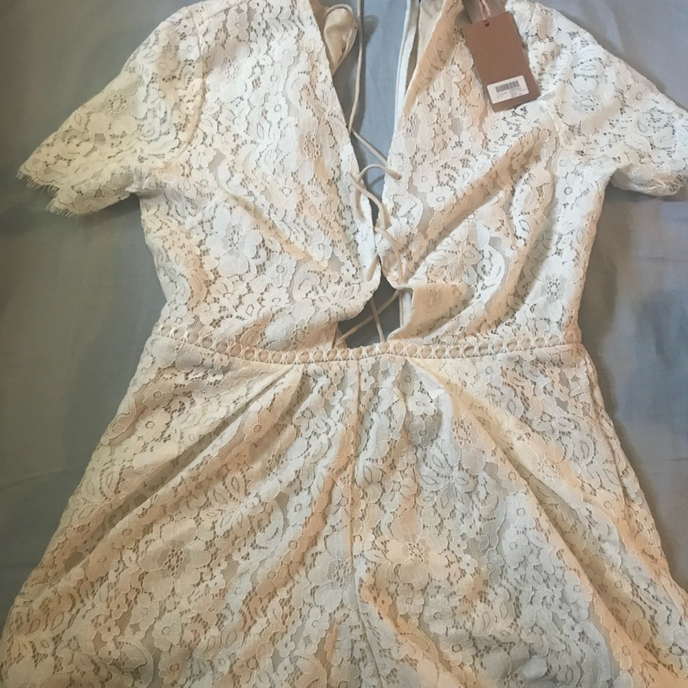 White lace romper